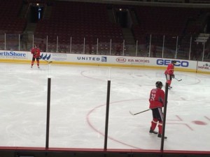 The Chicago Blackhawks get ready for Fridays matchup against Montreal