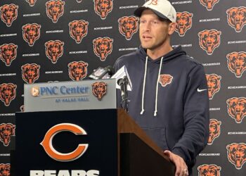 Chicago Bears coach Ben Johnson