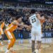 Yaxel Lendeborg and the Michigan Wolverines playing Tennessee in the 2026 NCAA Men's Basketball tournament