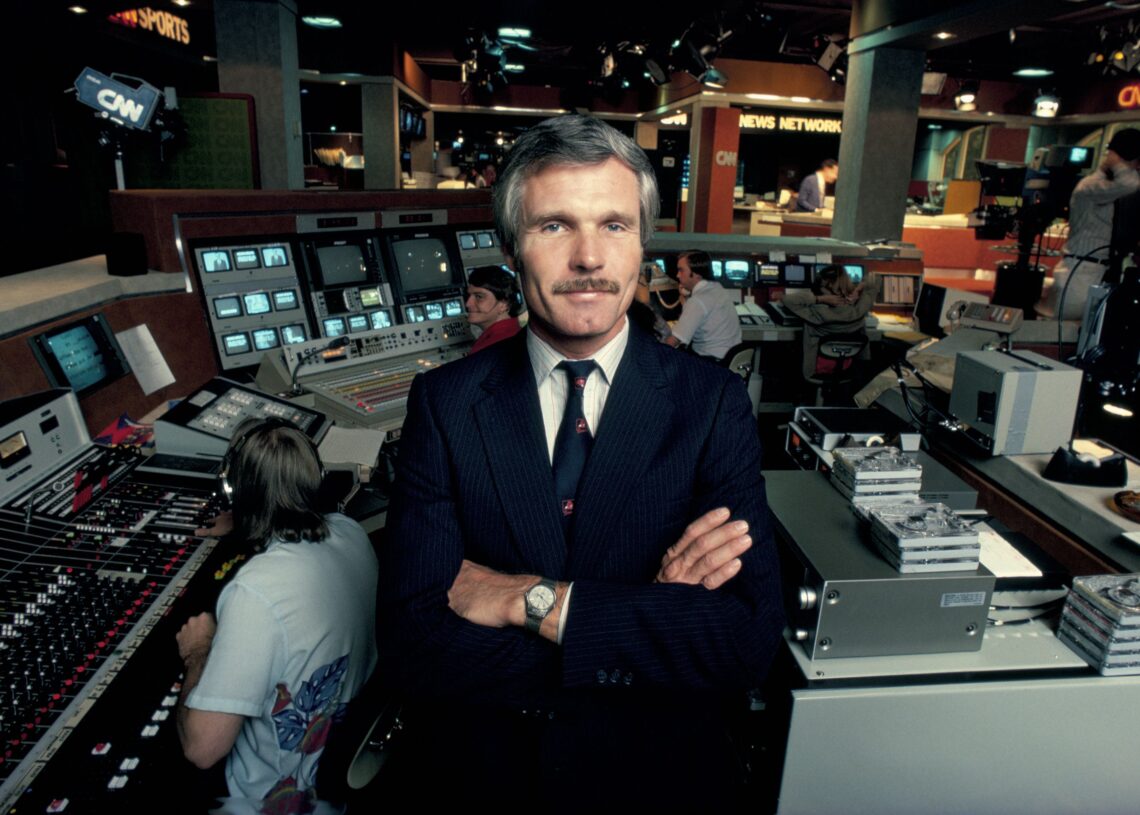 Ted Turner in the Studio - courtesy CNN