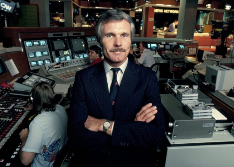 Ted Turner in the Studio - courtesy CNN