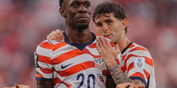 USMNT's Folarin Balogun and Christian Pulusic. Courtesy: ussoceer.com