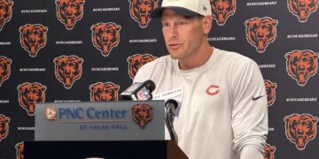 Chicago Bears coach Ben Johnson